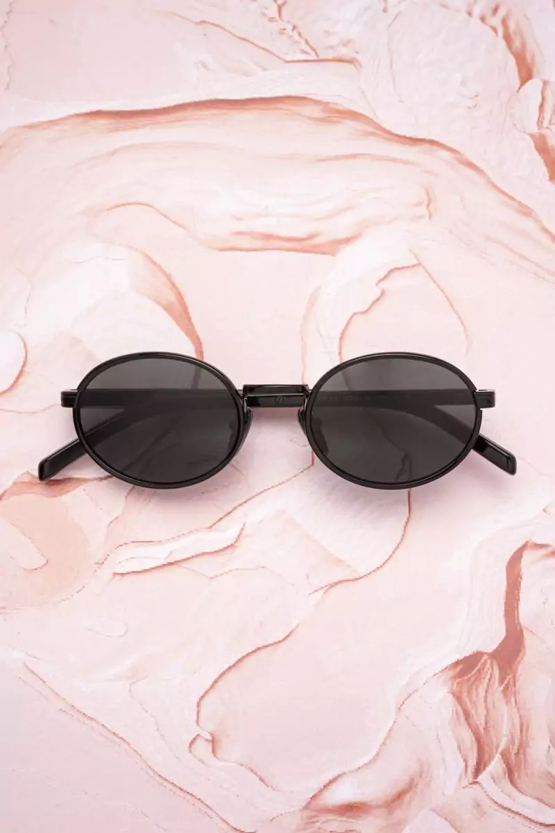 Lunettes de soleil Prada PR B56S - AAV-08Z ovale monture noire brillante - Optic Duroc