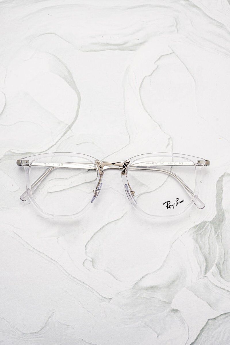 Lunettes de vue papillon femme Ray-Ban RB4451V cat eye carré acétate cristal - Optic Duroc