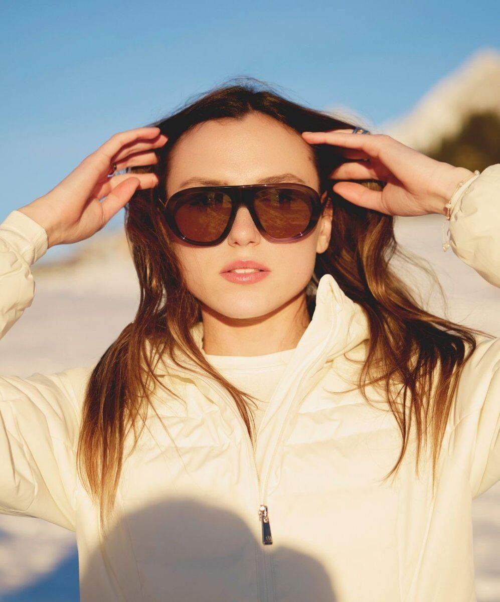 PRADA PR C05SF - Lunettes de soleil femme oversize acétate violet Prada