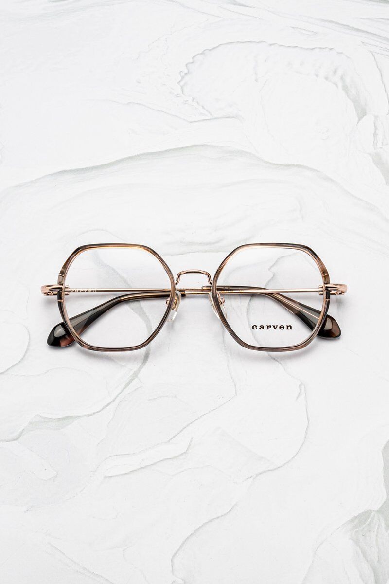 Lunettes de vue oversize femme Carven CC1121 forme hexagonale géométrique - Optic Duroc