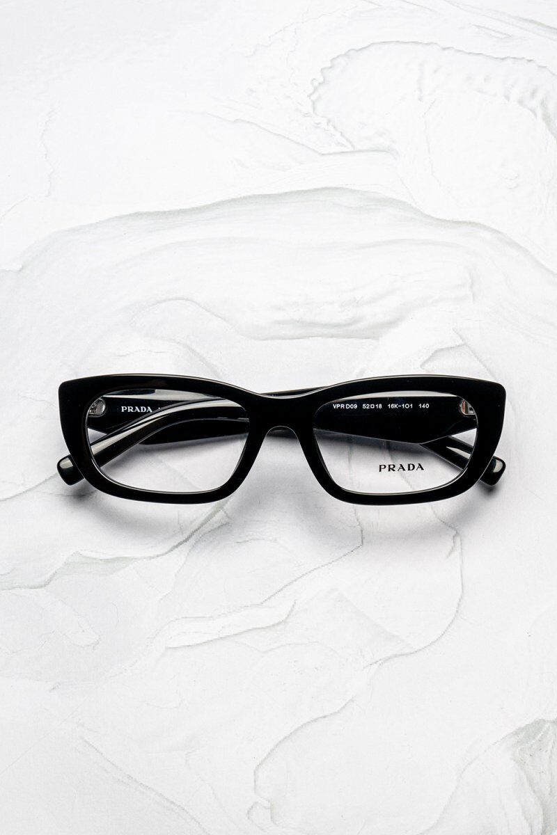 Lunettes de vue femme Prada VPR D09 acétate noir brillant - Optic Duroc