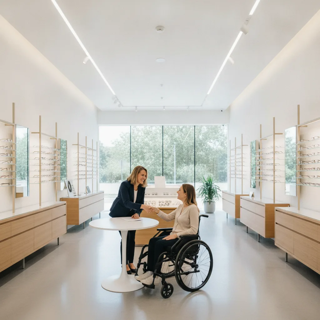 opticien accessible fauteuil roulant république paris 11