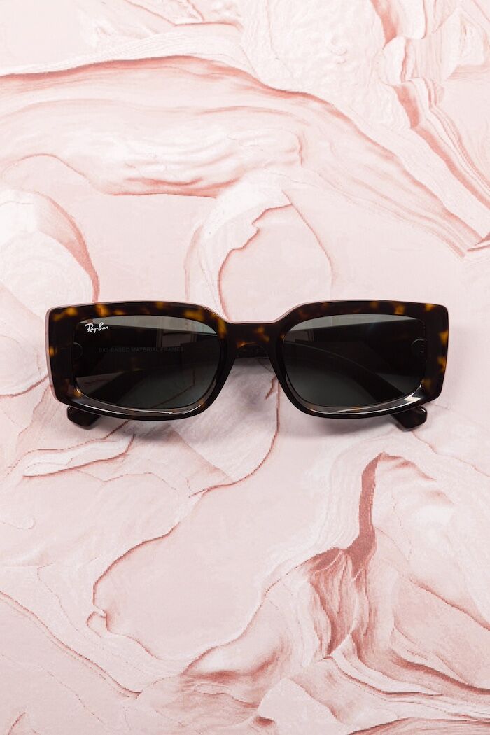 Lunettes de soleil Ray-Ban RB4395 bioacétate rectangulaire palette transparente - Optic Duroc