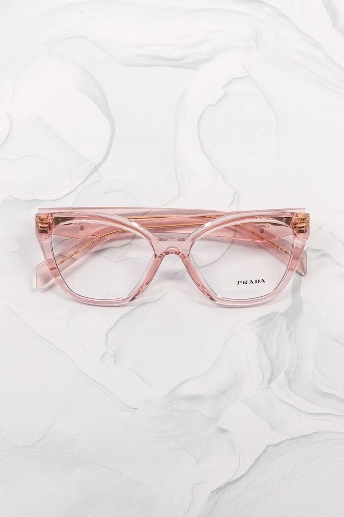 Lunettes de vue papillon femme Prada VPR 20Z cat eye oversize acétate - Optic Duroc
