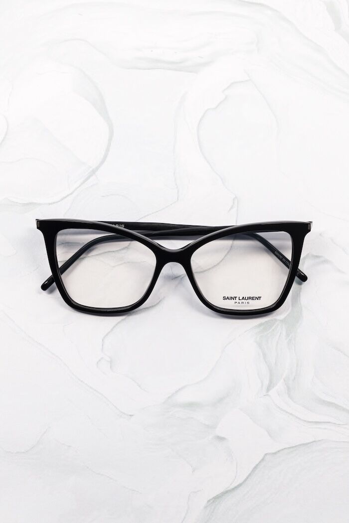 Lunettes de vue papillon femme Saint Laurent SL 386 cat eye acétate noir - Optic Duroc