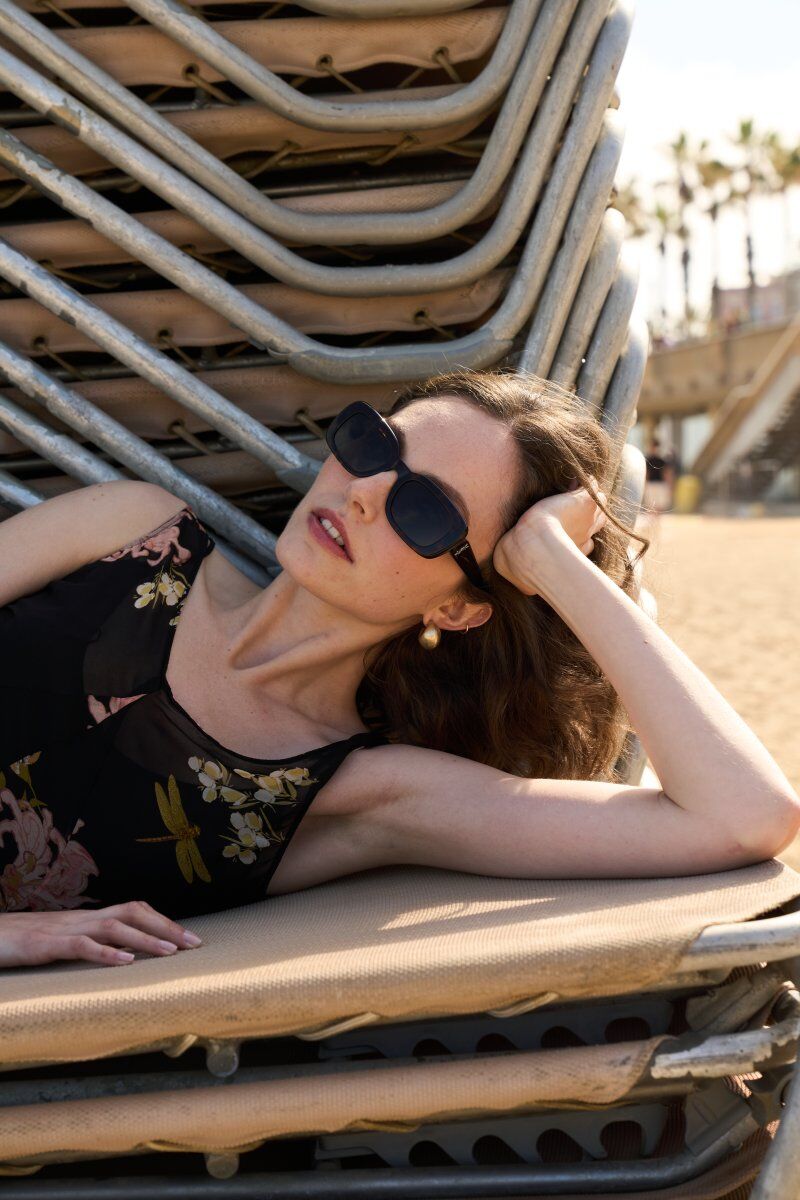 Lunettes de soleil Saint Laurent SL M130 oversize acétate écaille verres noirs - Optic Duroc