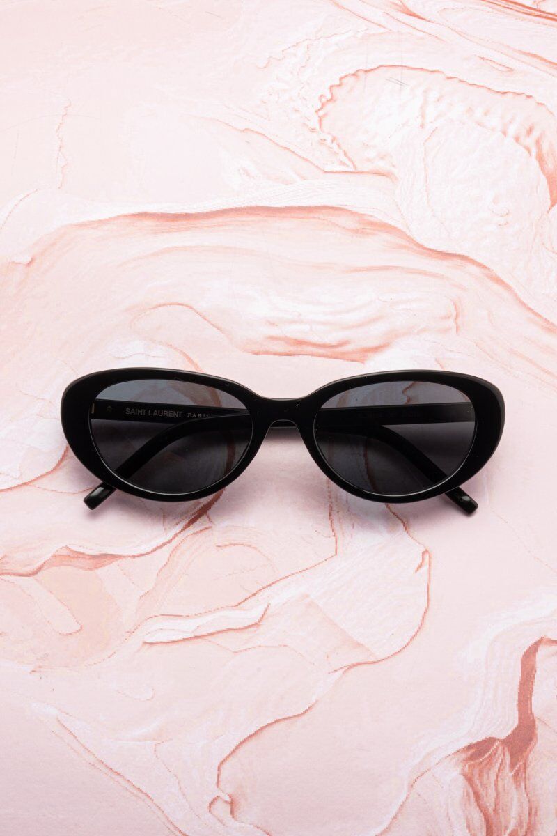 Lunettes de soleil Saint Laurent SLM154 œil-de-chat noir femme - Optic Duroc
