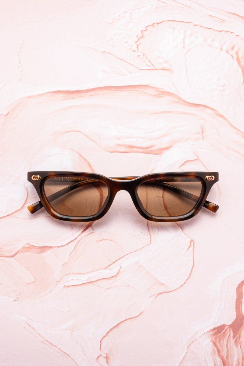 Lunettes de soleil Gucci GG1944 carrée acétate écaille verres bruns logo GG doré - Optic Duroc