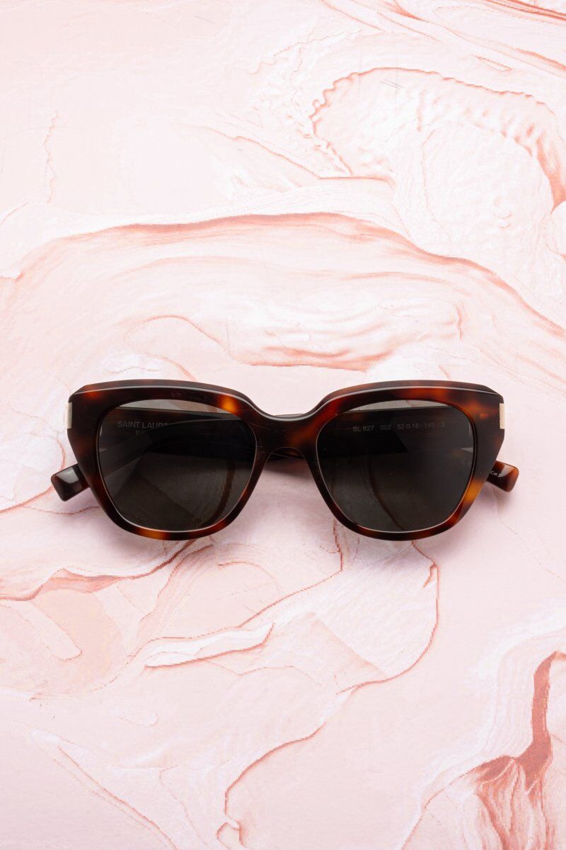 Lunettes de soleil Saint Laurent SL827 papillon écaille verres teintés - Optic Duroc