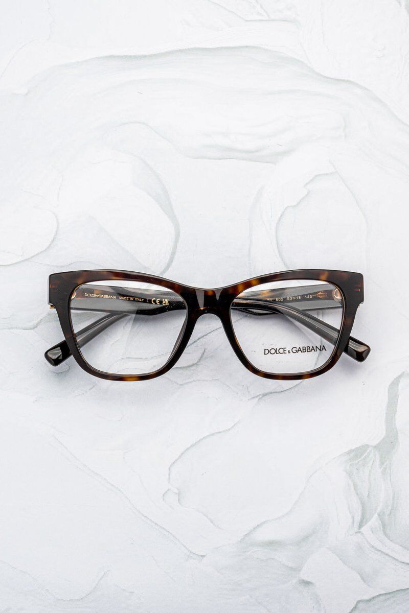 Lunettes de vue papillon femme Dolce Gabbana DG3430 cat eye acétate écaille havane - Optic Duroc