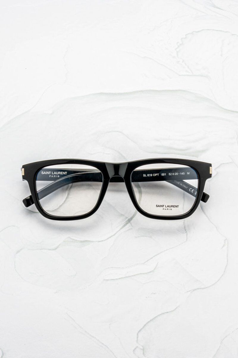 Lunettes de vue homme Saint Laurent SL 819 acétate noir forme rectangulaire - Optic Duroc