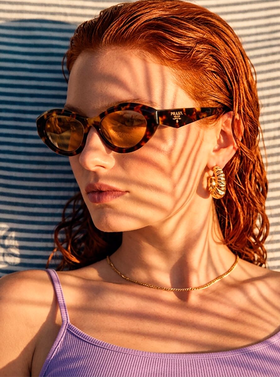Lunettes de soleil Prada PR 26ZS cat-eye œil-de-chat acétate écaille - Optic Duroc