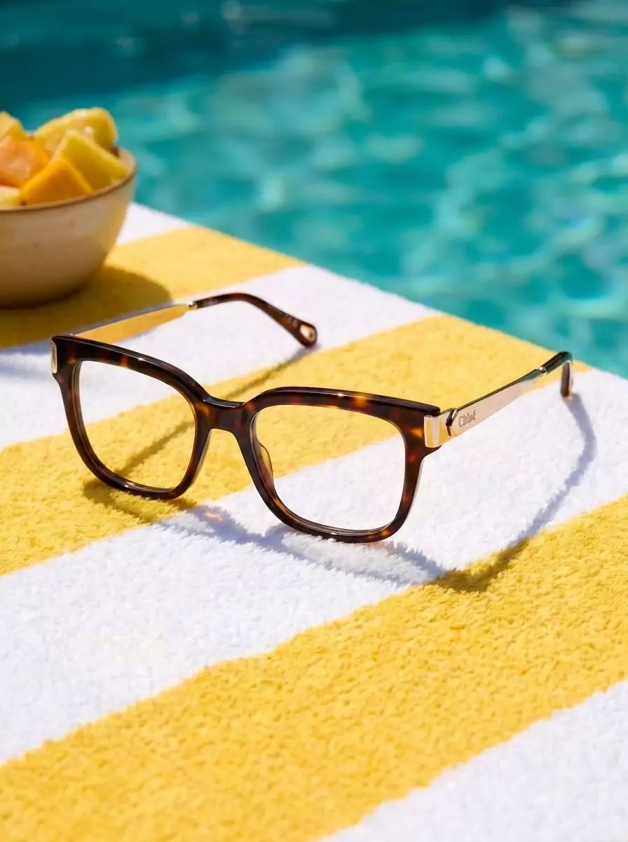 Lunettes de vue visage rond Chloé CH0353O carrée oversize écaille - Optic Duroc